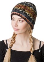 Зимняя двухслойная шапка Beanie Cap Fair Isle в исландском стиле