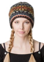 Зимняя двухслойная шапка Beanie Cap Fair Isle в исландском стиле