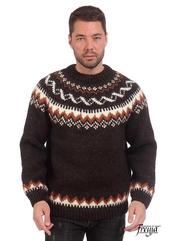 Скандинавский мужской свитер на заказ с узорами