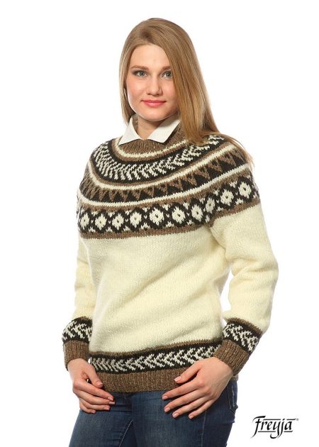 Лопапейса женский исландский свитер реглан Lopapeysa