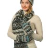 Подарочный набор снежинка: шерстяной шарф варежки шапка кубанка