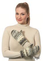 Варежки зимние с узорами Варежки зимние с узорами