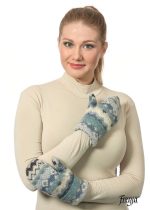 Варежки зимние на флисе с узорами Варежки зимние на флисе с узорами
