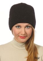 Шапка унисекс однотонная шерстяная