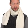 Вязанный шарф светло-серый ∙ 160×23 см