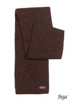Вязанный шарф длинный коричневый ∙ 200×18 см
