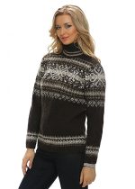 Женский шерстяной свитер с высоким воротником