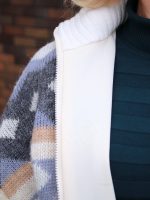 Жакет-бомбер шерстяной серый с мятой