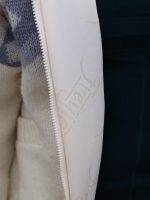 Жакет-бомбер шерстяной серый с мятой