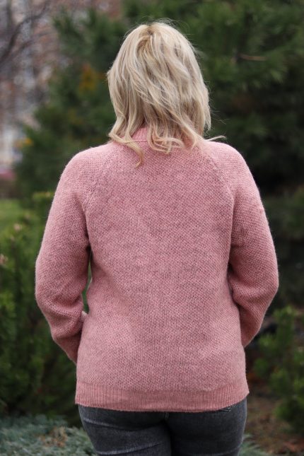 Джемпер шерстяной розовый