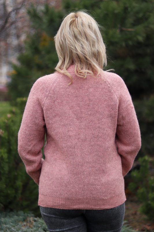 Джемпер шерстяной розовый