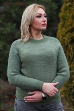 Джемпер шерстяной зеленый