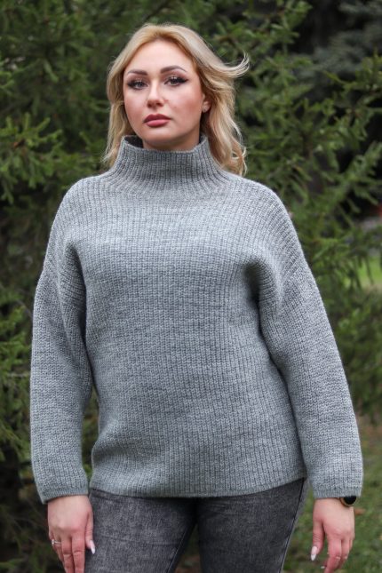 Свитер шерстяной серый
