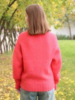 Свитер шерстяной коралловый Свитер шерстяной коралловый