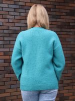 Свитер шерстяной бирюзовый Свитер шерстяной бирюзовый