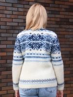 Кардиган вязаный женский на молнии с узором