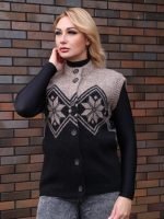 Жилет вязаный женский с узором Жилет вязаный женский с узором