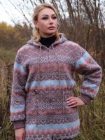 Жакет шерстяной с капюшоном