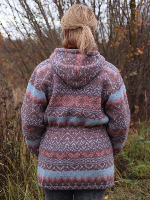 Жакет шерстяной с капюшоном