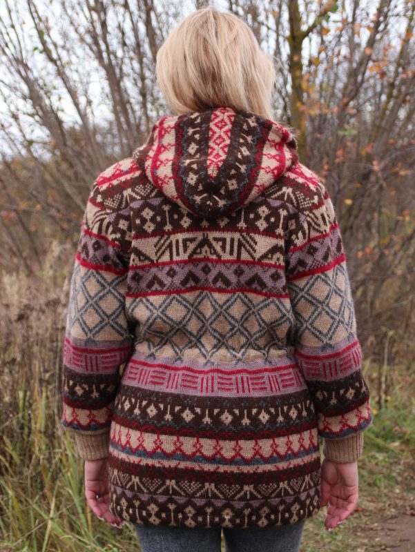 Жакет шерстяной с капюшоном