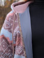 Жакет шерстяной с капюшоном