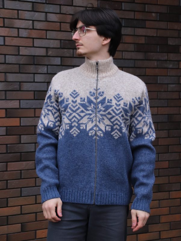 Кардиган мужской шерстяной на молнии