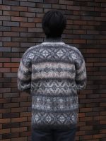 Кардиган мужской шерстяной на молнии с узором