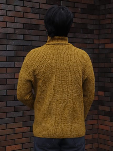 Зимний мужской свитер однотонный