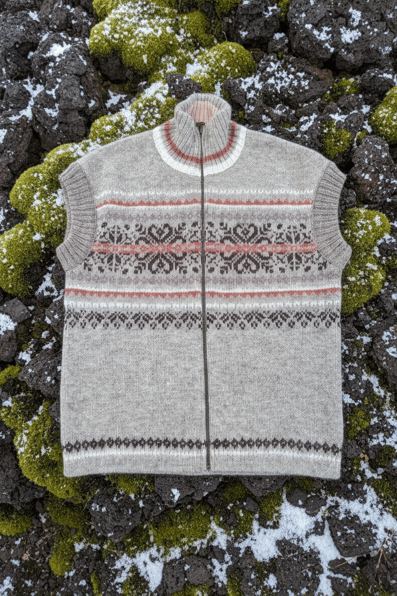 Жилет вязаный женский с узором Жилет вязаный женский с узором