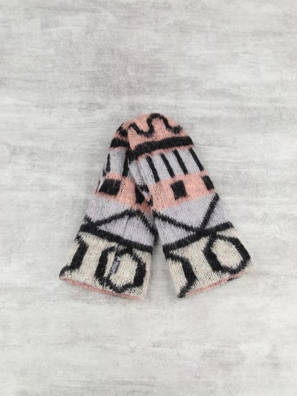 Варежки шерстяные на флисе