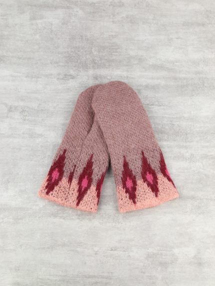 Варежки шерстяные на флисе