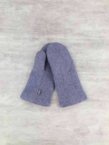 Шерстяные однотонные варежки женские на флисе