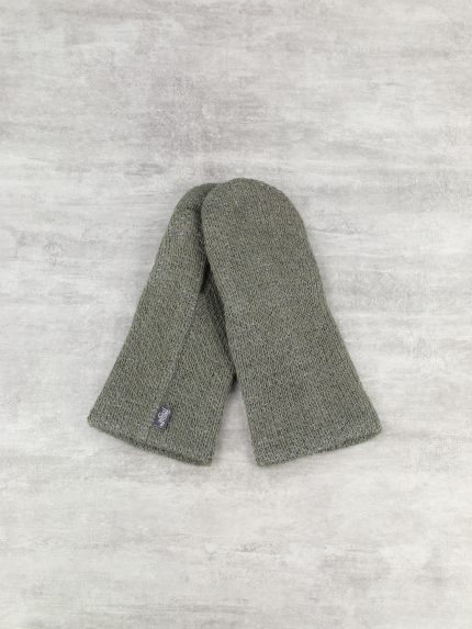 Шерстяные однотонные варежки женские на флисе