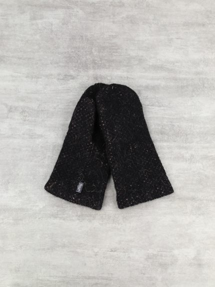 Шерстяные однотонные варежки женские на флисе