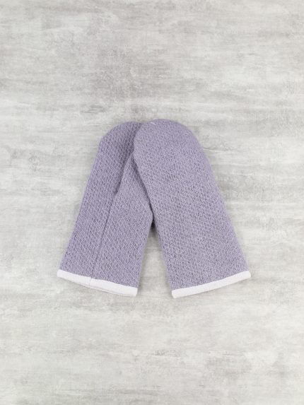 Шерстяные однотонные варежки женские на флисе