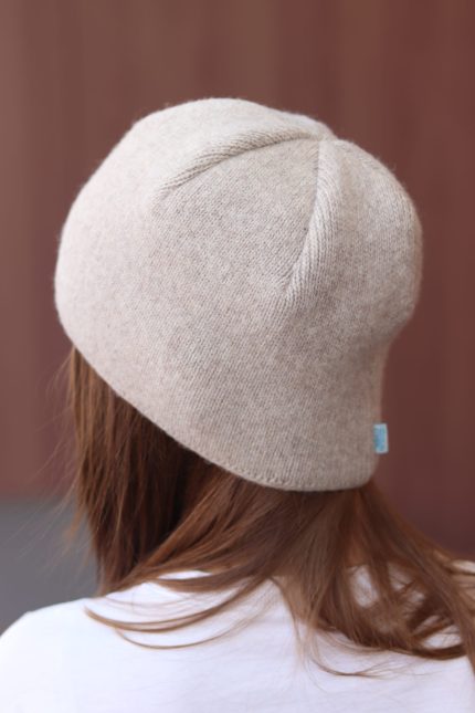Шапка унисекс однотонная шерстяная
