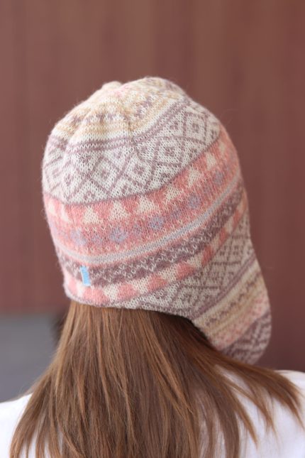 Шапка-ушанка шерстяная розовая